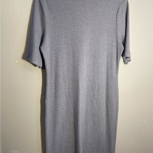 Old Navy Elegant Gray Ribbed Dress